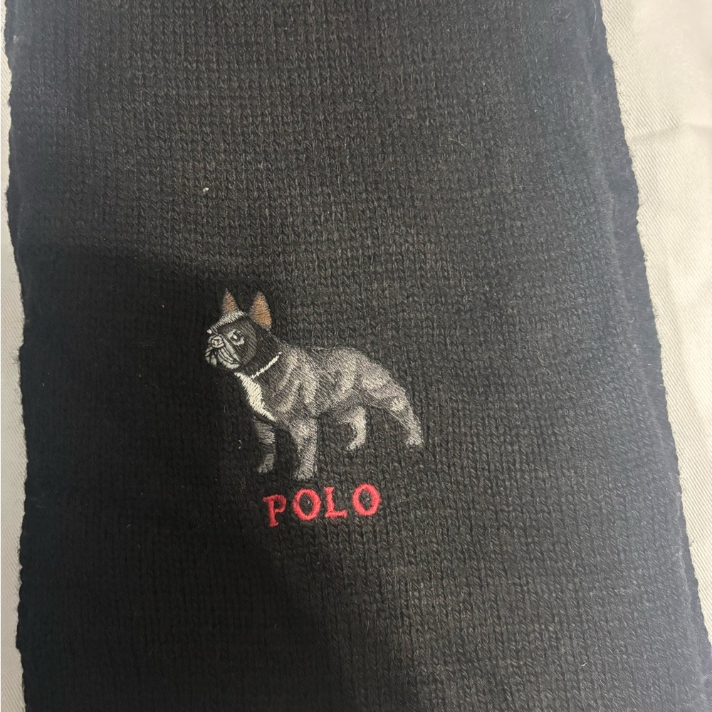Polo by Ralph Lauren Black Knit Scarf